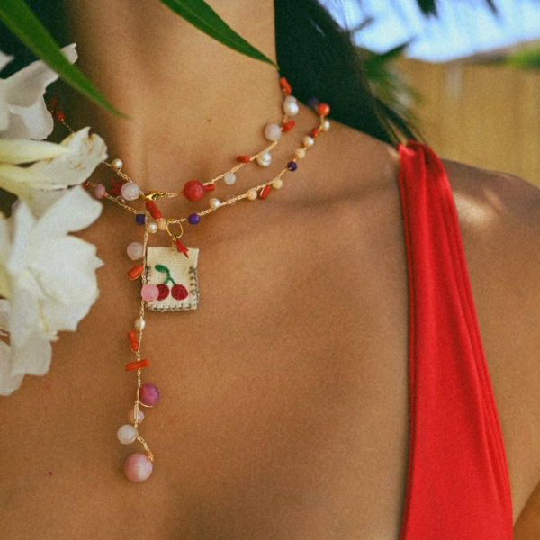 Collana Corallo Rosso e Quarzo Rosa | SMA0054/0040